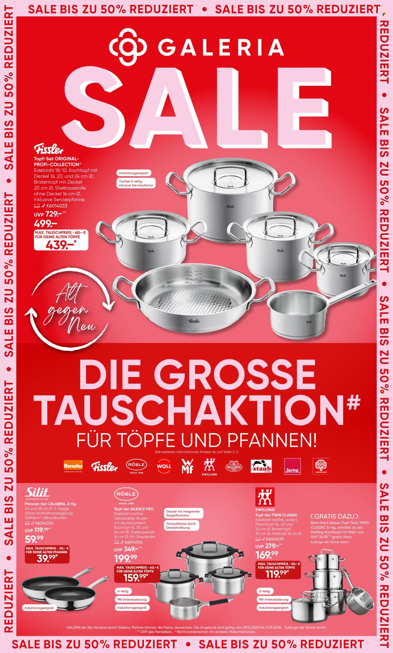 GALERIA Karstadt Kaufhof Prospekte  - 29.12.2025 - 11.01.2026. Seite 1
