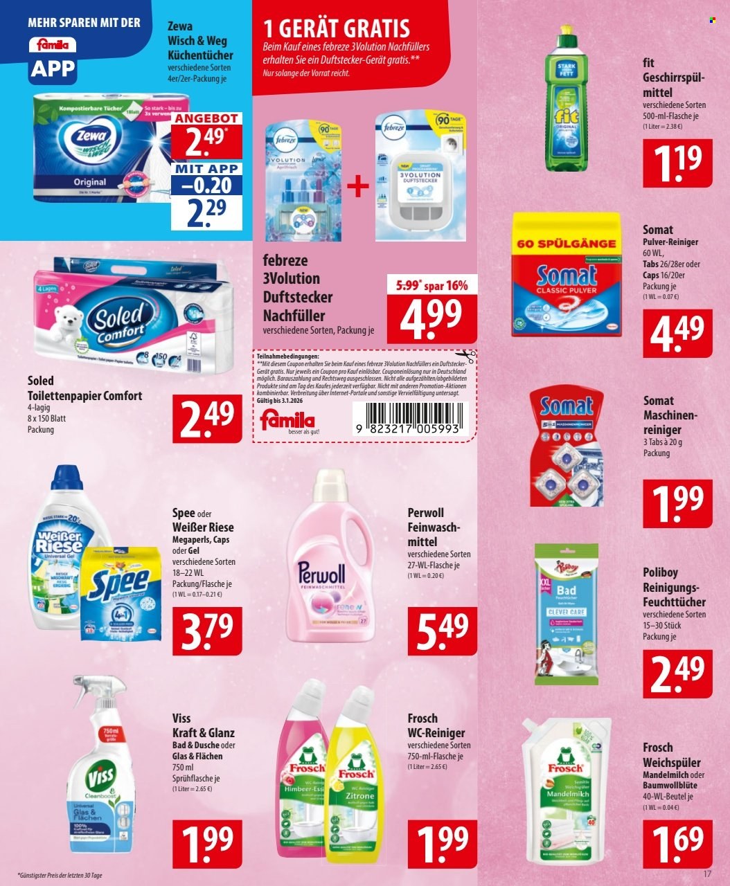 famila Prospekte  - 29.12.2025 - 3.01.2026. Seite 17