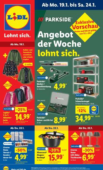 Prospekte Lidl - 19.01.2026 - 24.01.2026.