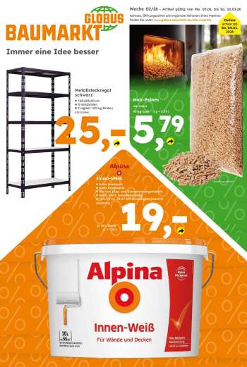 Prospekte Globus Baumarkt - 5.01.2026 - 10.01.2026.