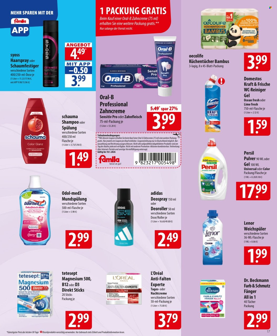 famila Prospekte  - 5.01.2026 - 10.01.2026. Seite 17
