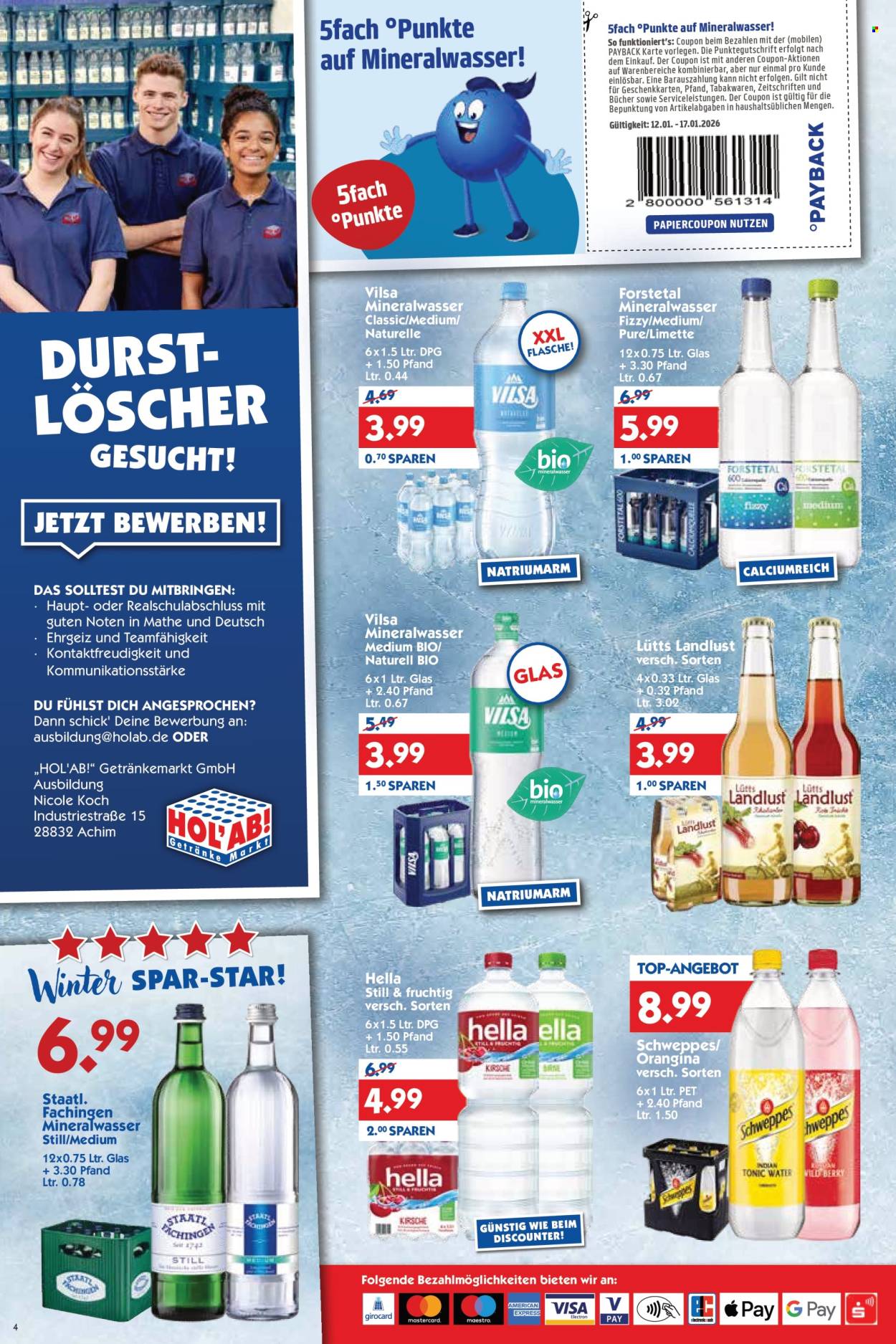 Hol'ab! Getränkemarkt Prospekte  - 12.01.2026 - 17.01.2026. Seite 4