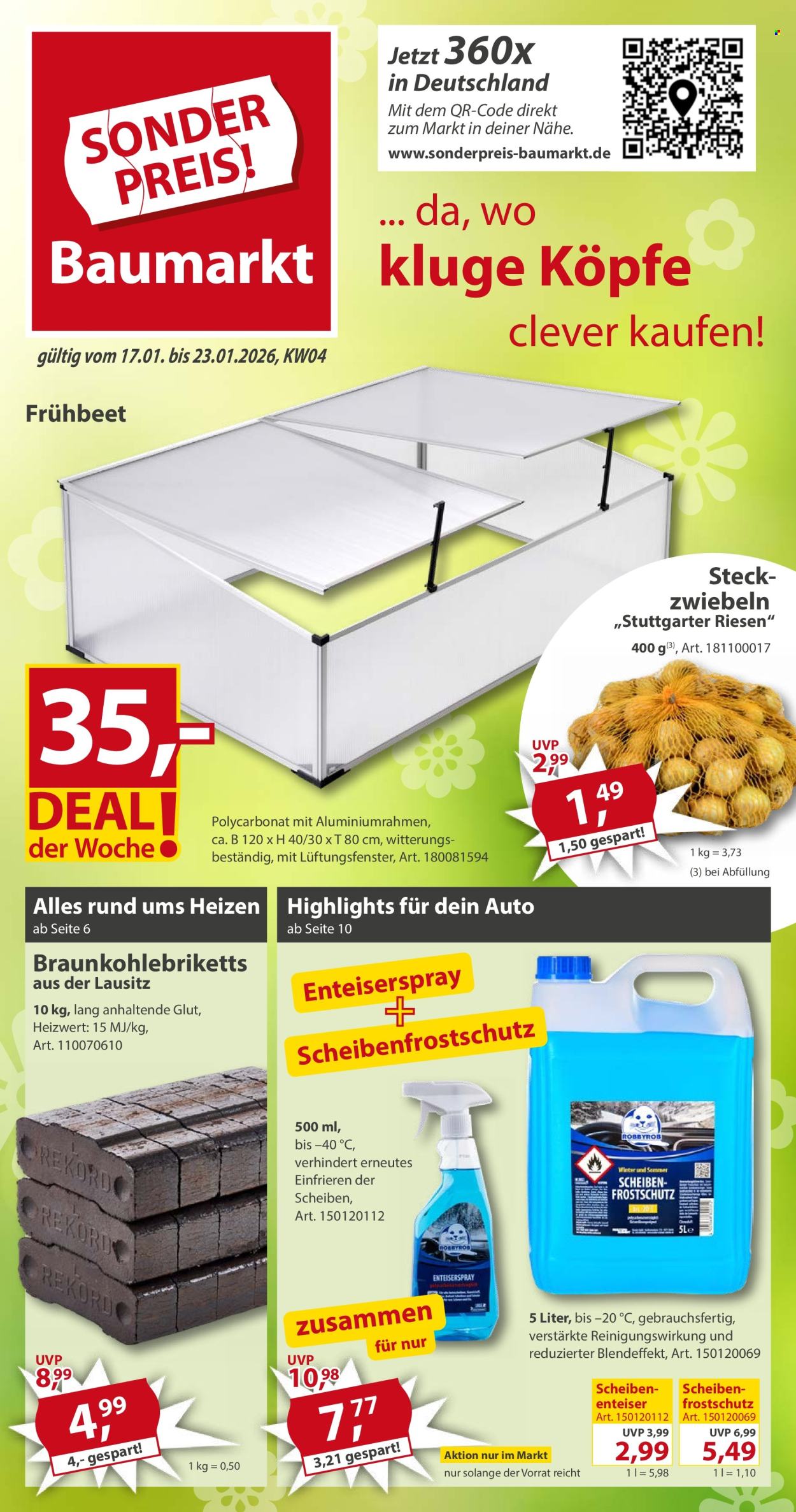 Sonderpreis-Baumarkt Prospekte  - 17.01.2026 - 23.01.2026. Seite 1