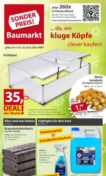 Prospekte Sonderpreis-Baumarkt - 17.01.2026 - 23.01.2026.