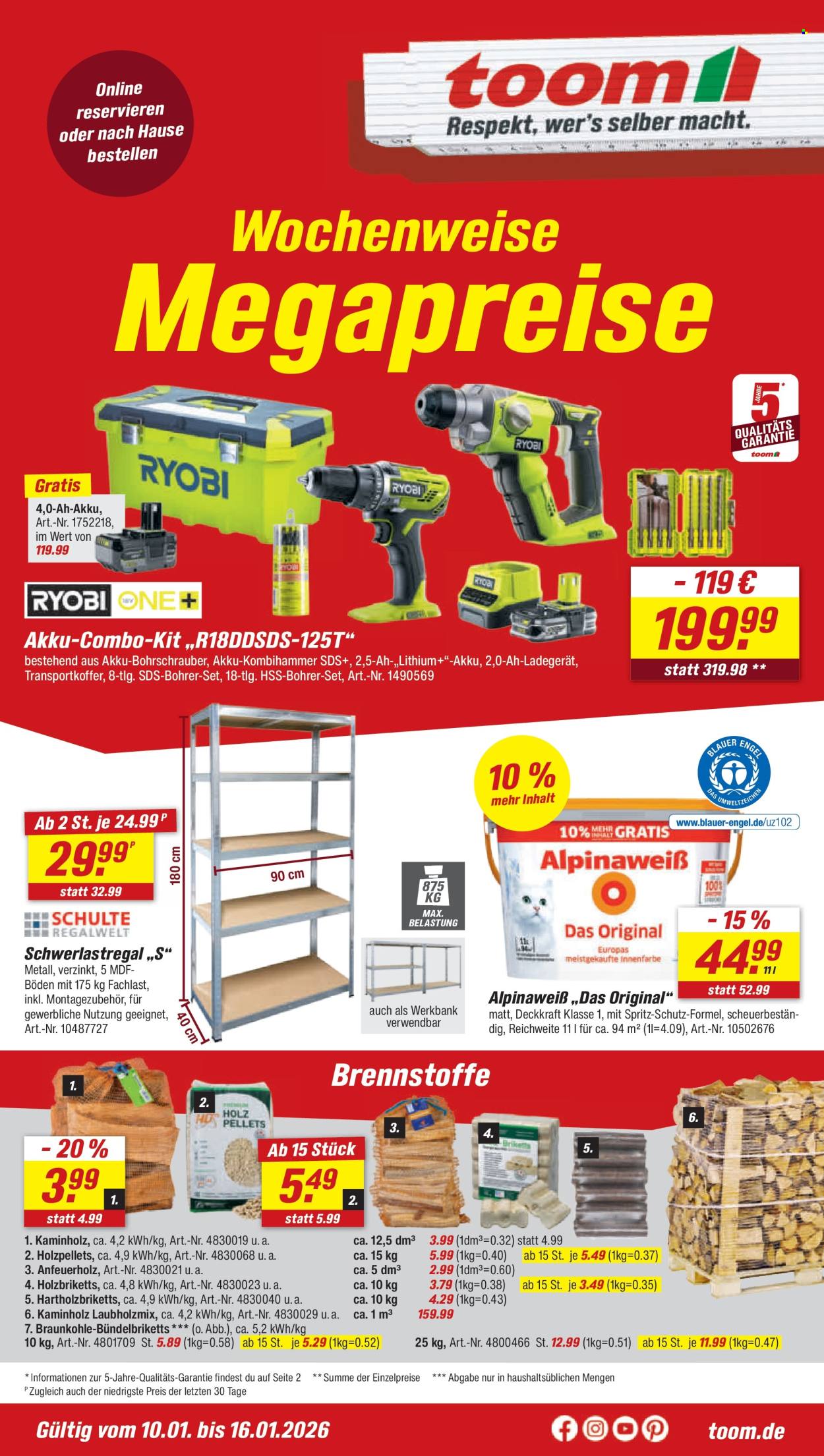 toom Baumarkt Prospekte  - 10.01.2026 - 16.01.2026. Seite 1