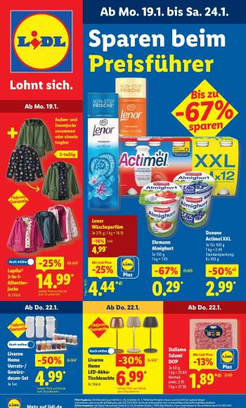Prospekte Lidl - 19.01.2026 - 24.01.2026.