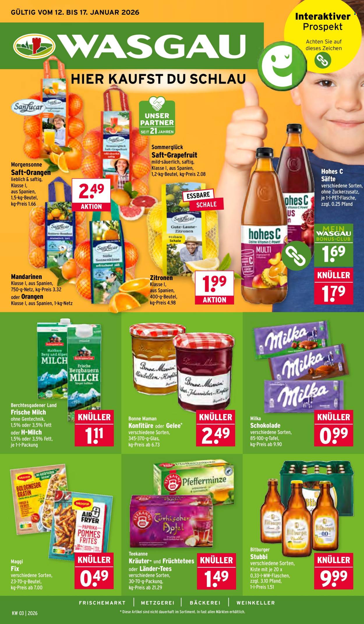 Wasgau Prospekte  - 12.01.2026 - 17.01.2026. Seite 1