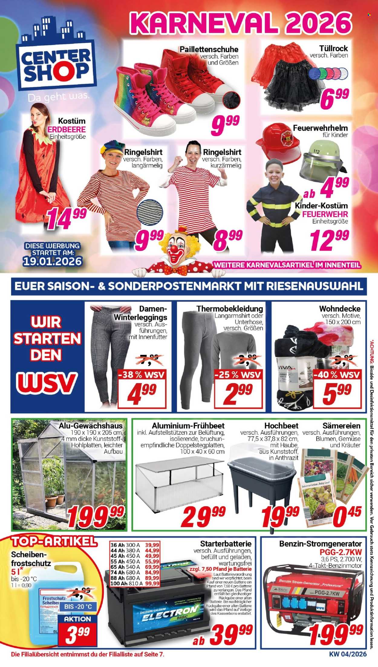CENTERSHOP Prospekte  - 19.01.2026 - 24.01.2026. Seite 1