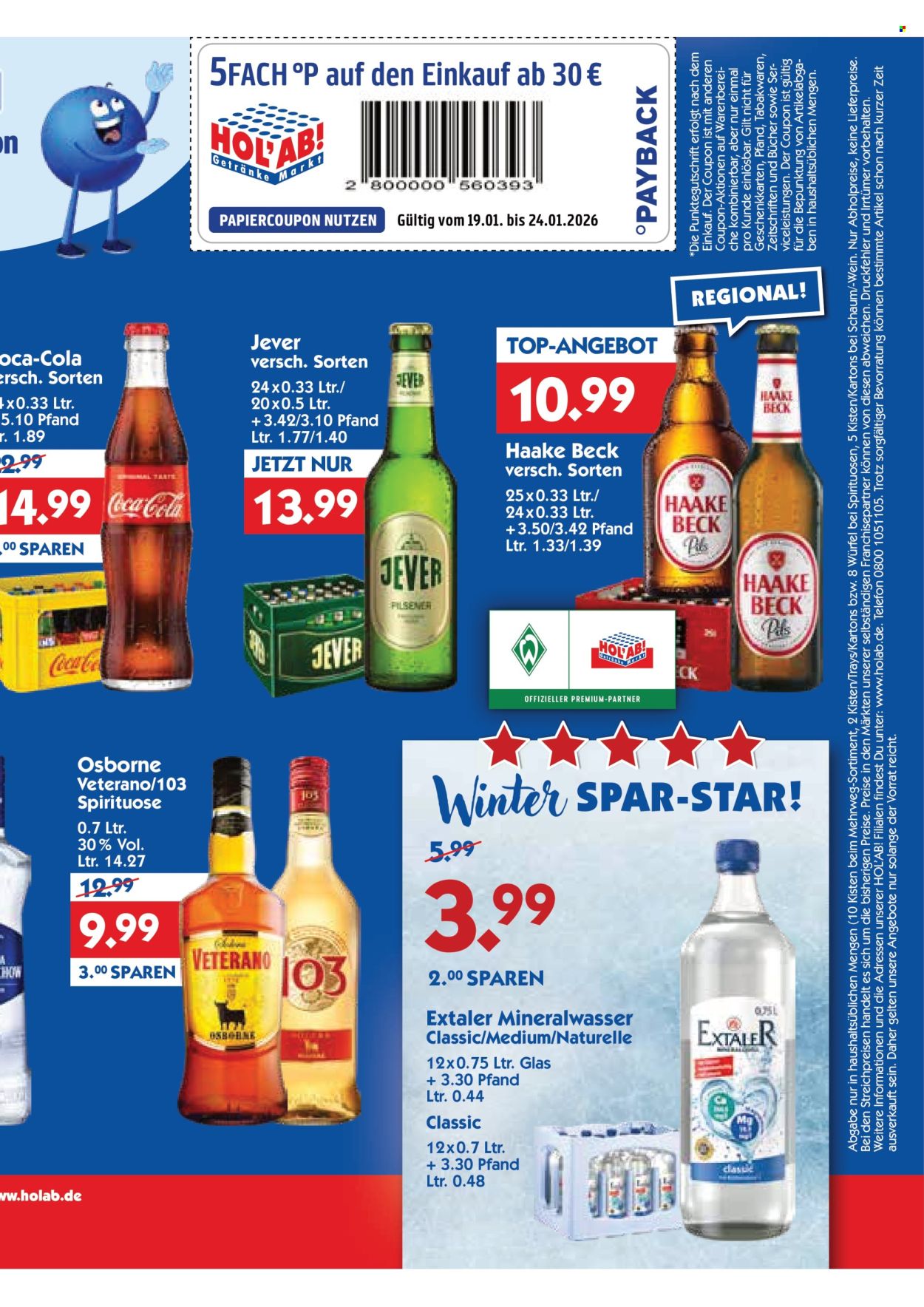 Hol'ab! Getränkemarkt Prospekte  - 19.01.2026 - 24.01.2026. Seite 3