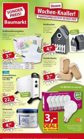 Prospekte Sonderpreis-Baumarkt - 24.01.2026 - 30.01.2026.