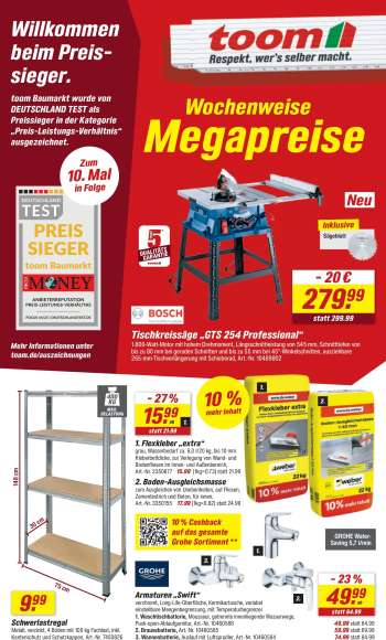Prospekte toom Baumarkt - 17.01.2026 - 23.01.2026.