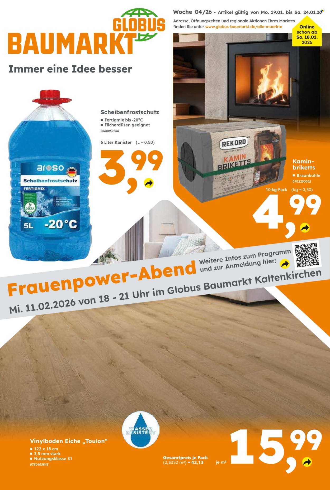Globus Baumarkt Prospekte  - 19.01.2026 - 24.01.2026. Seite 1