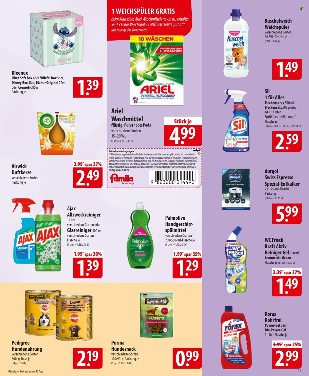 famila Prospekte  - 19.01.2026 - 24.01.2026. Seite 21