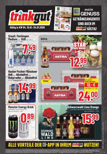 Prospekte Edeka Getränkemarkt - 19.01.2026 - 24.01.2026.