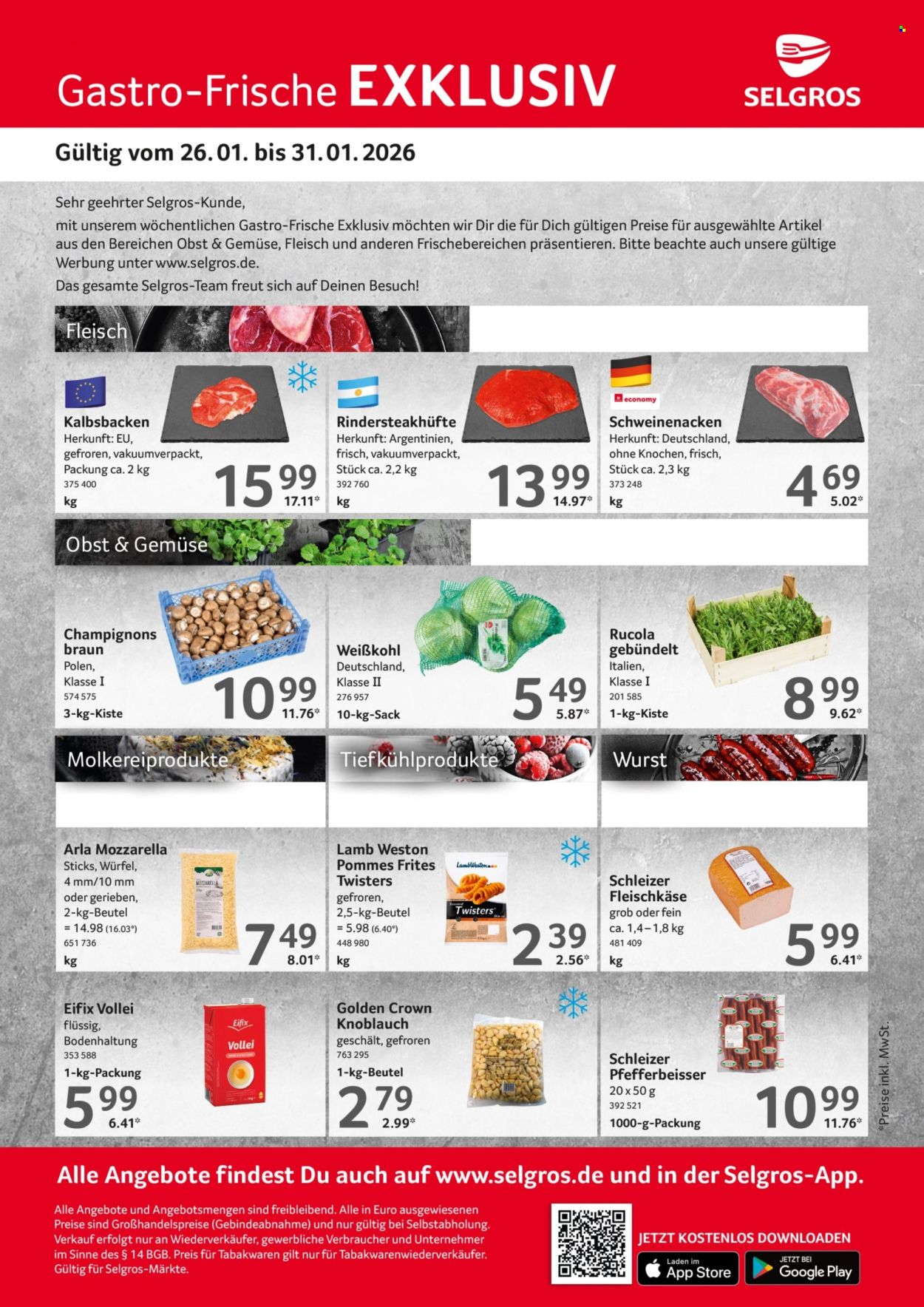 Selgros Prospekte  - 26.01.2026 - 31.01.2026. Seite 1