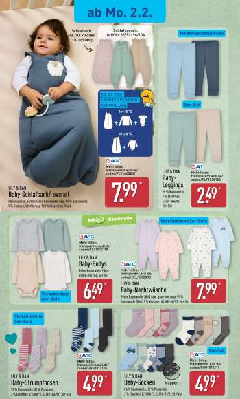 thumbnail - LILY & DAN Baby-Schlafsack/-overall