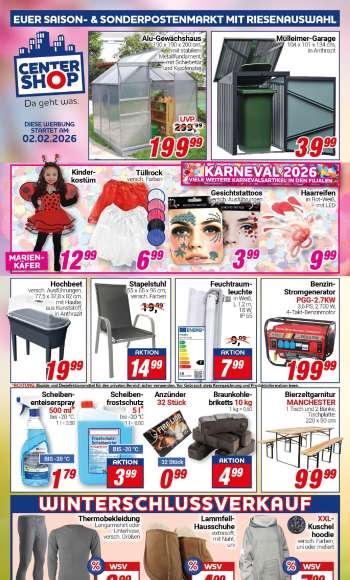 Prospekte CENTERSHOP - 2.02.2026 - 7.02.2026.