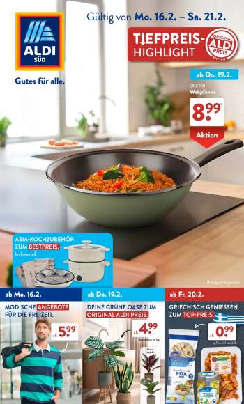Prospekte ALDI SÜD - 16.02.2026 - 21.02.2026.