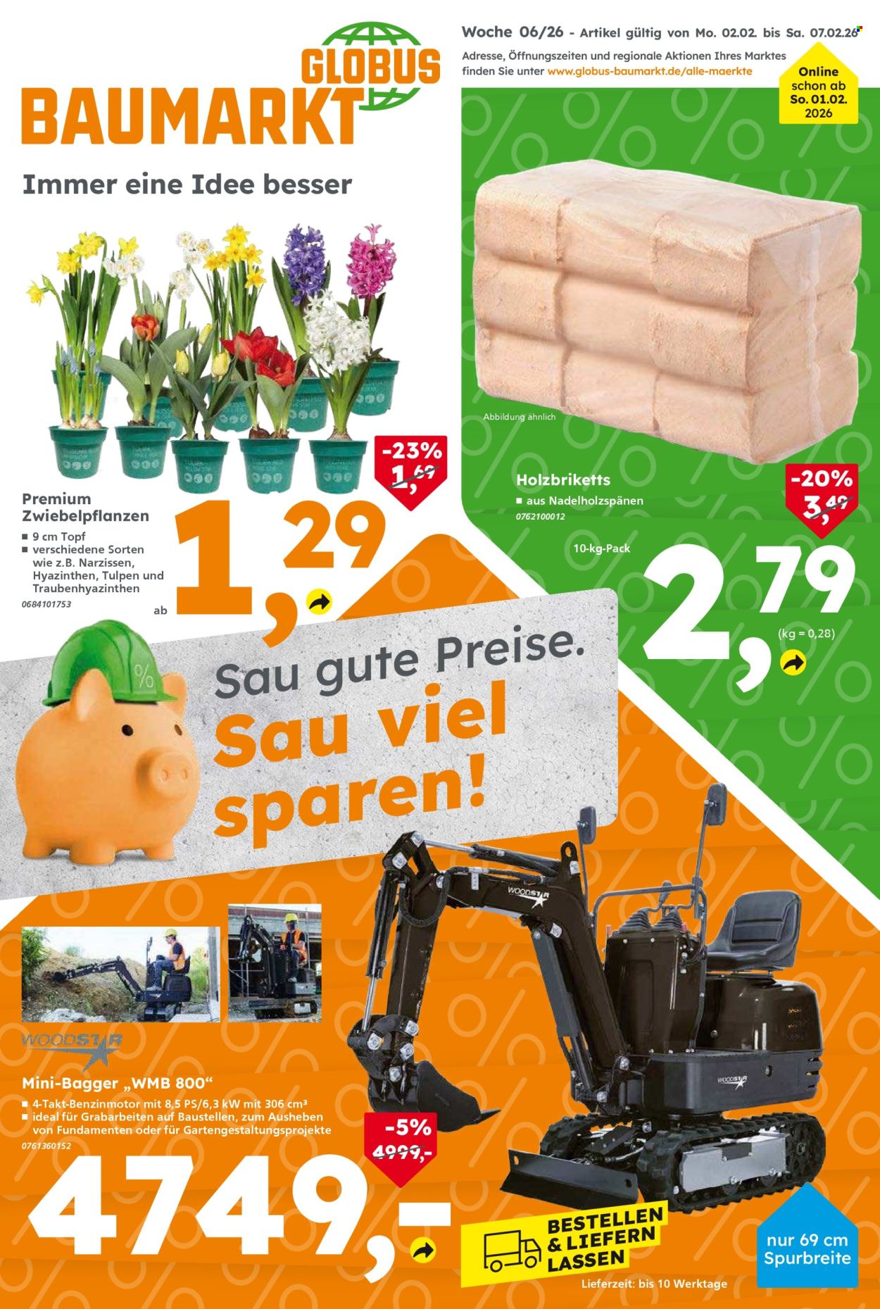 Globus Baumarkt Prospekte  - 2.02.2026 - 7.02.2026. Seite 1