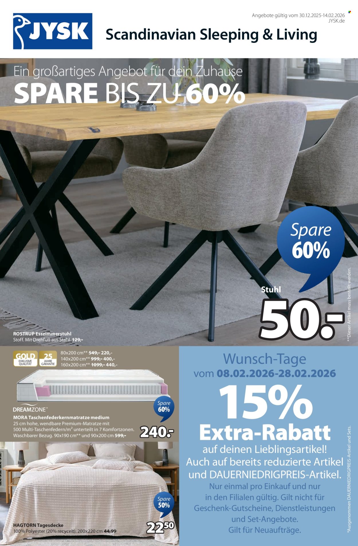 JYSK Prospekte  - 30.12.2025 - 14.02.2026. Seite 1
