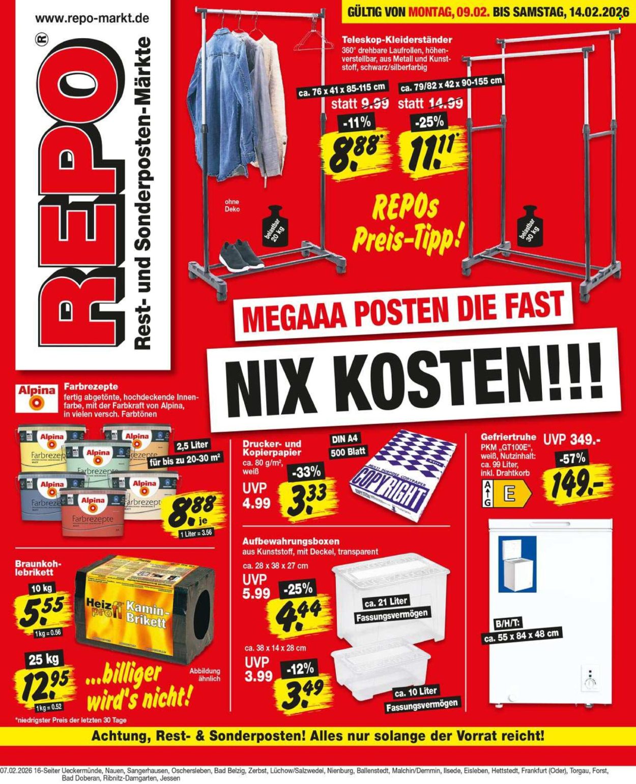 Repo Prospekte  - 9.02.2026 - 14.02.2026. Seite 1