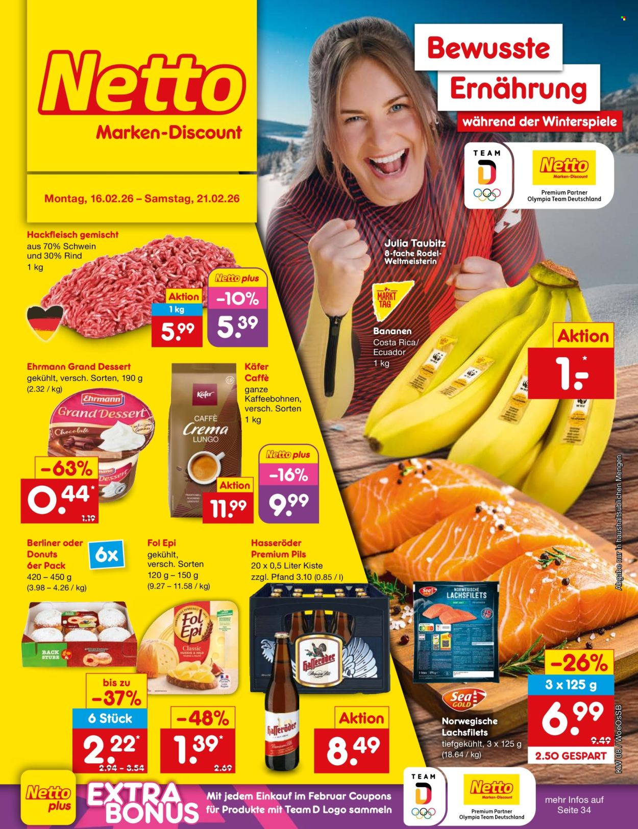 Netto Marken-Discount Prospekte  - 16.02.2026 - 21.02.2026. Seite 1