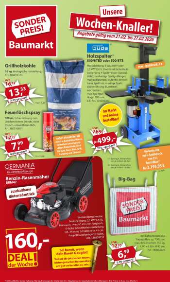 Prospekte Sonderpreis-Baumarkt - 21.02.2026 - 27.02.2026.