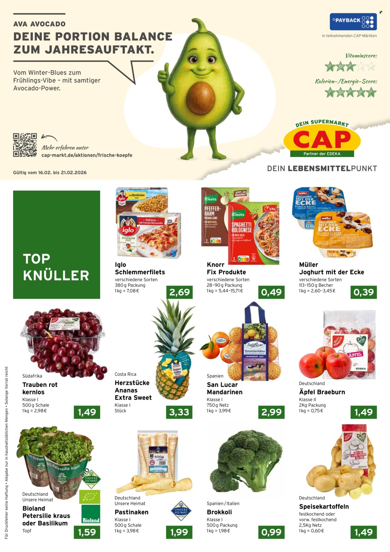 CAP-Markt Prospekte  - 16.02.2026 - 21.02.2026. Seite 1