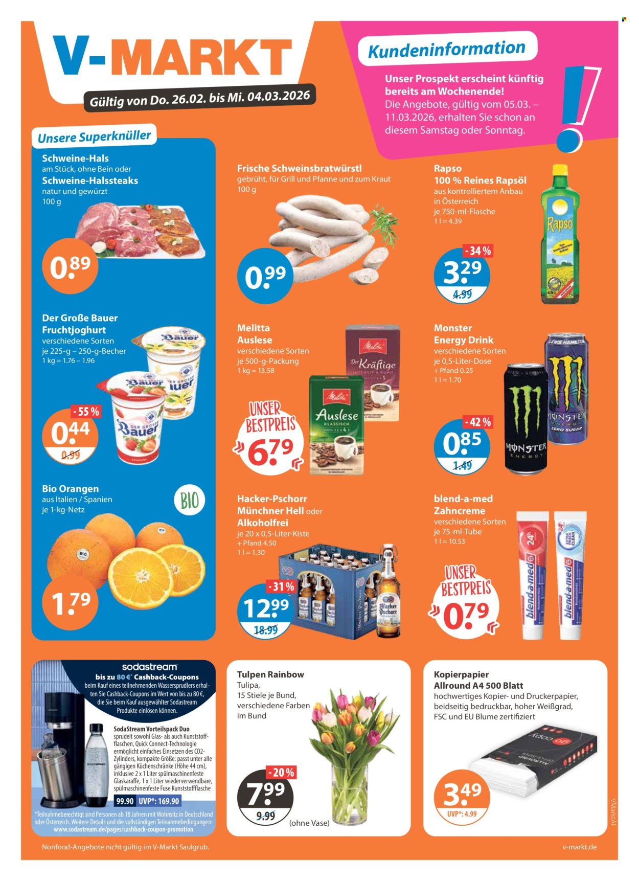 V-Markt Prospekte  - 26.02.2026 - 4.03.2026. Seite 1