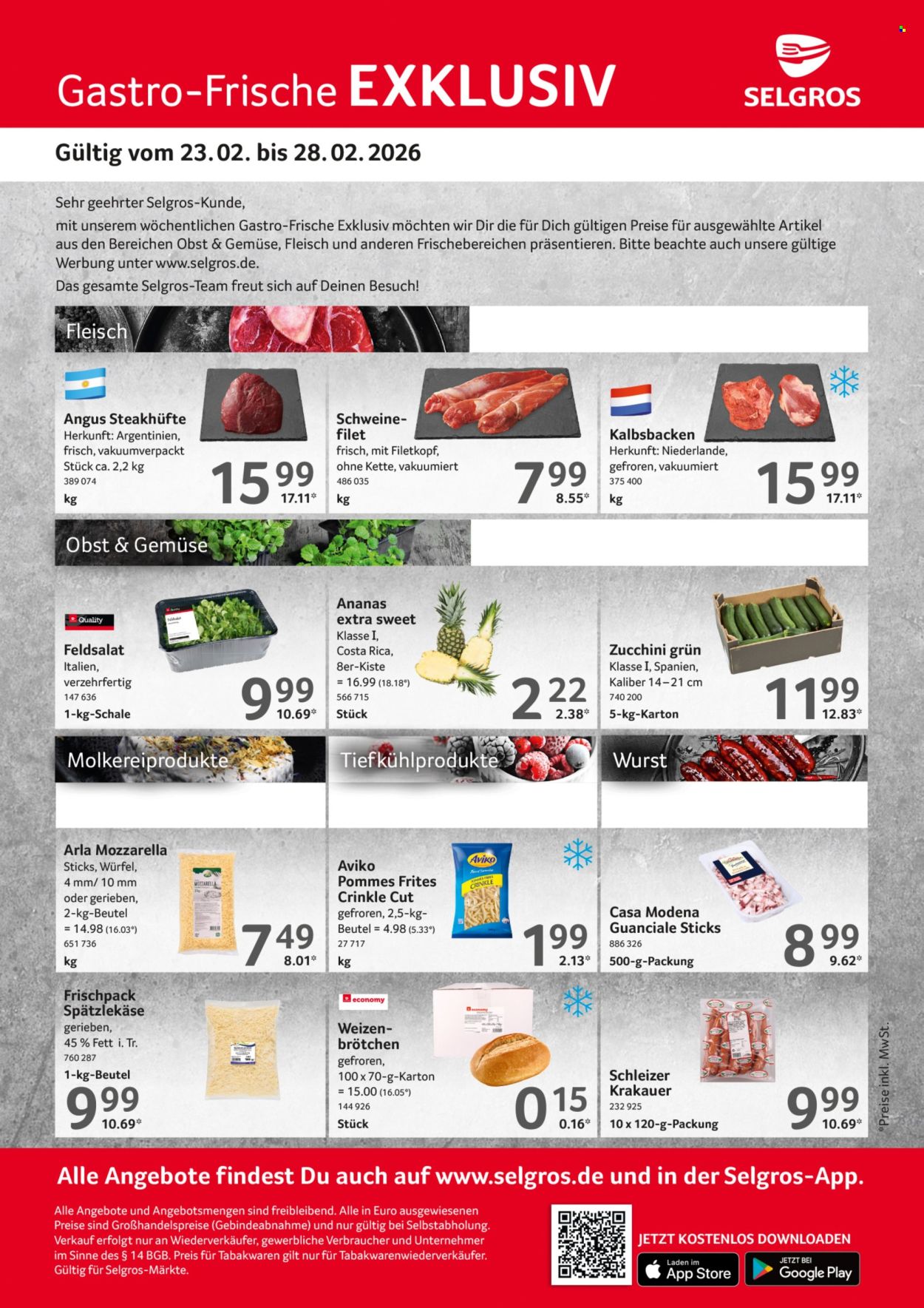 Selgros Prospekte  - 23.02.2026 - 28.02.2026. Seite 1