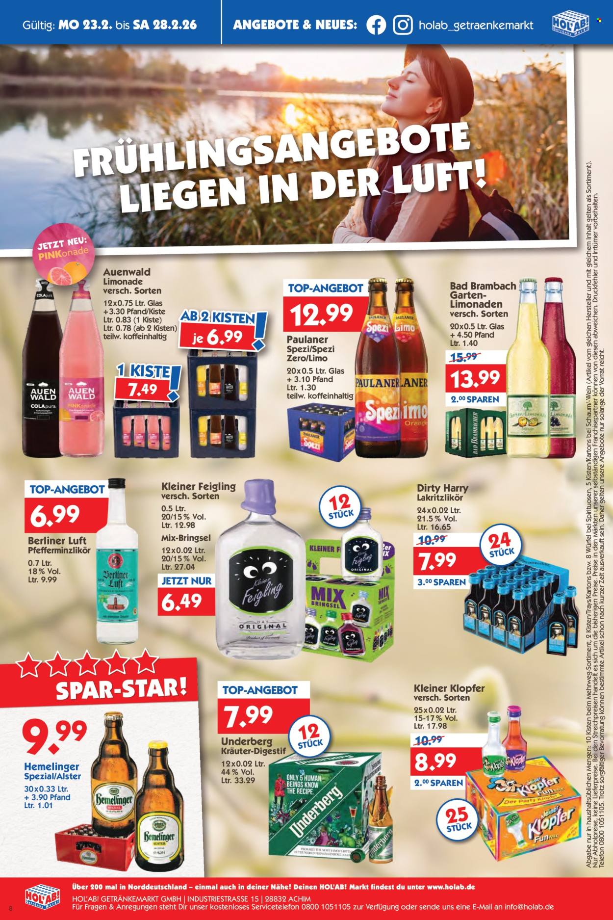 Hol'ab! Getränkemarkt Prospekte  - 23.02.2026 - 28.02.2026. Seite 8