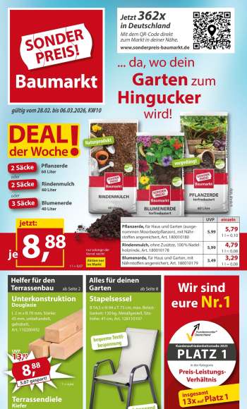 Prospekte Sonderpreis-Baumarkt - 28.02.2026 - 6.03.2026.