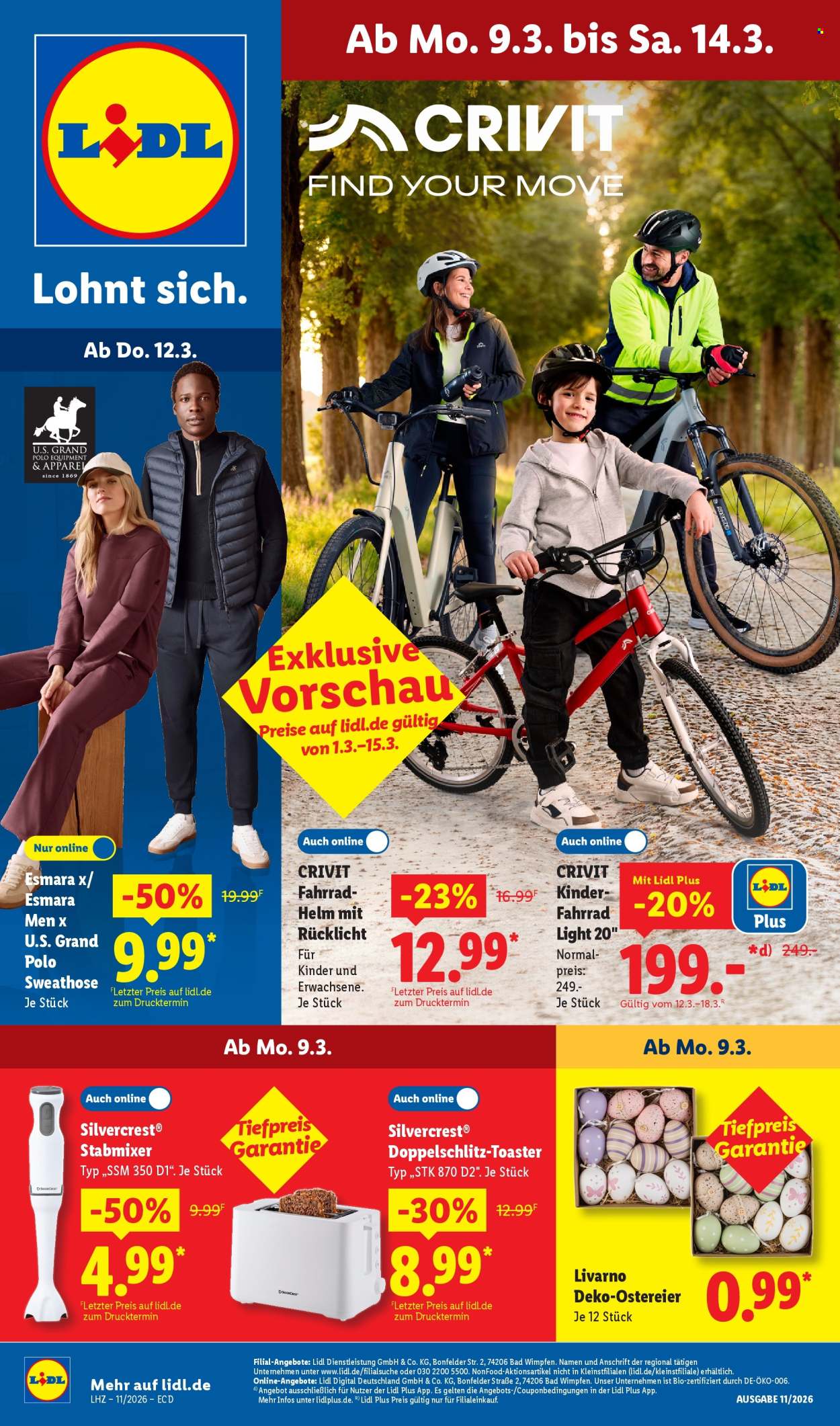 Lidl Prospekte  - 9.03.2026 - 14.03.2026. Seite 1
