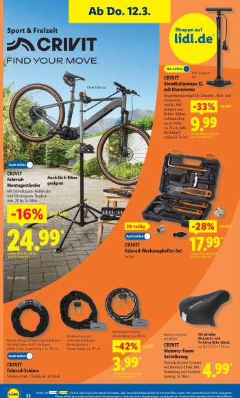 thumbnail - CRIVIT Fahrrad-Schloss
