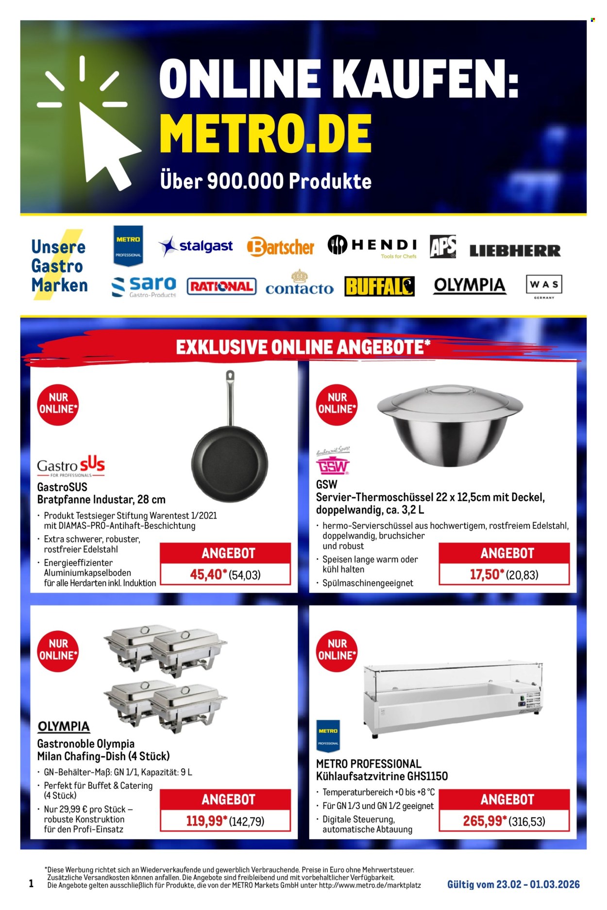 Metro Prospekte  - 23.02.2026 - 1.03.2026. Seite 1