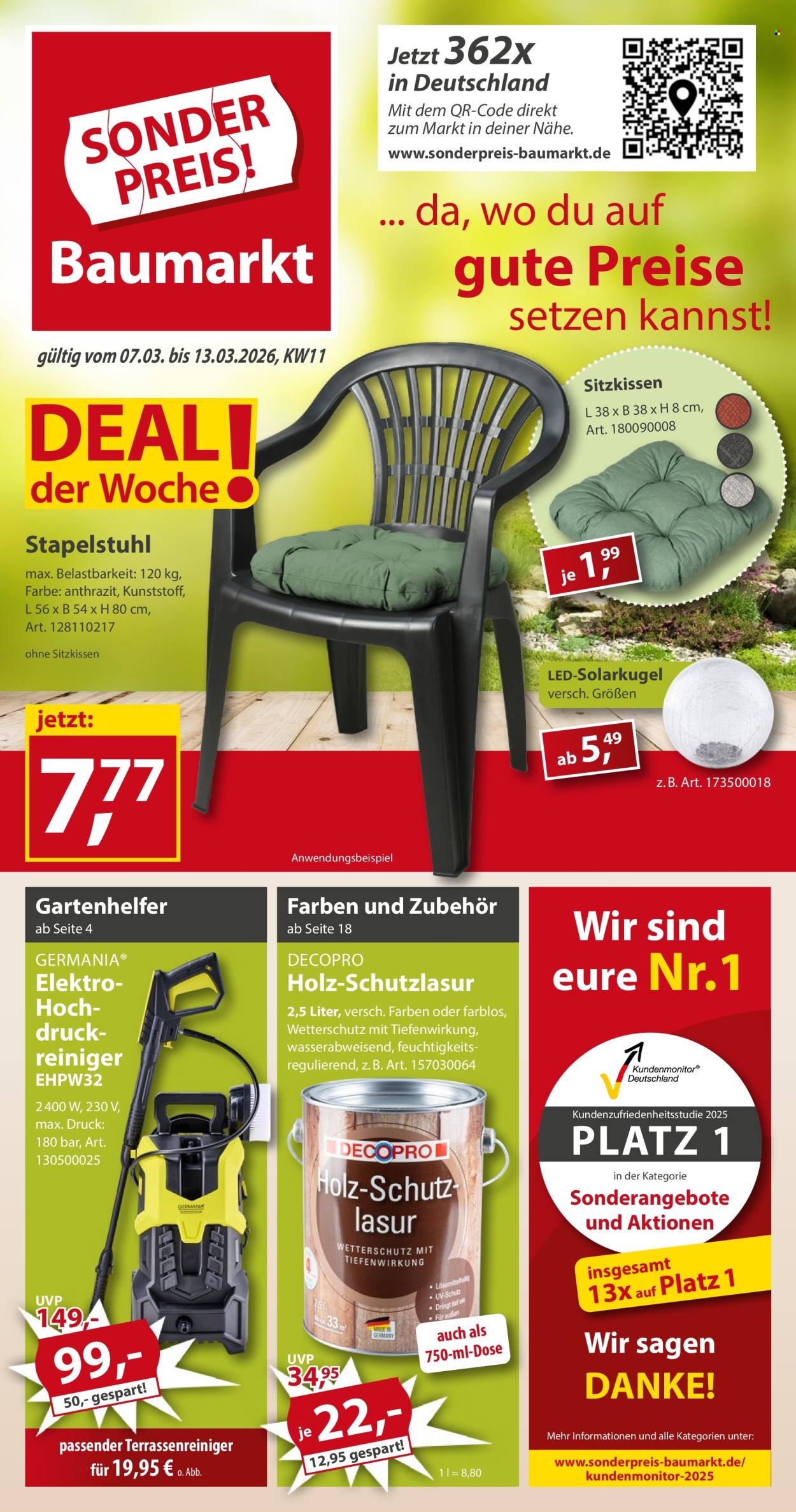 Sonderpreis-Baumarkt Prospekte  - 7.03.2026 - 13.03.2026. Seite 1