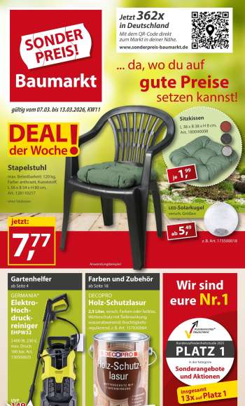 Prospekte Sonderpreis-Baumarkt - 7.03.2026 - 13.03.2026.