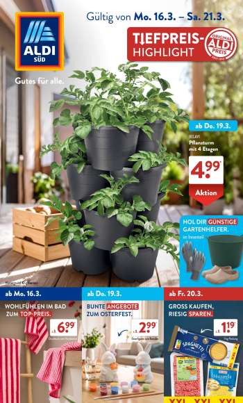 Prospekte ALDI SÜD - 16.03.2026 - 21.03.2026.