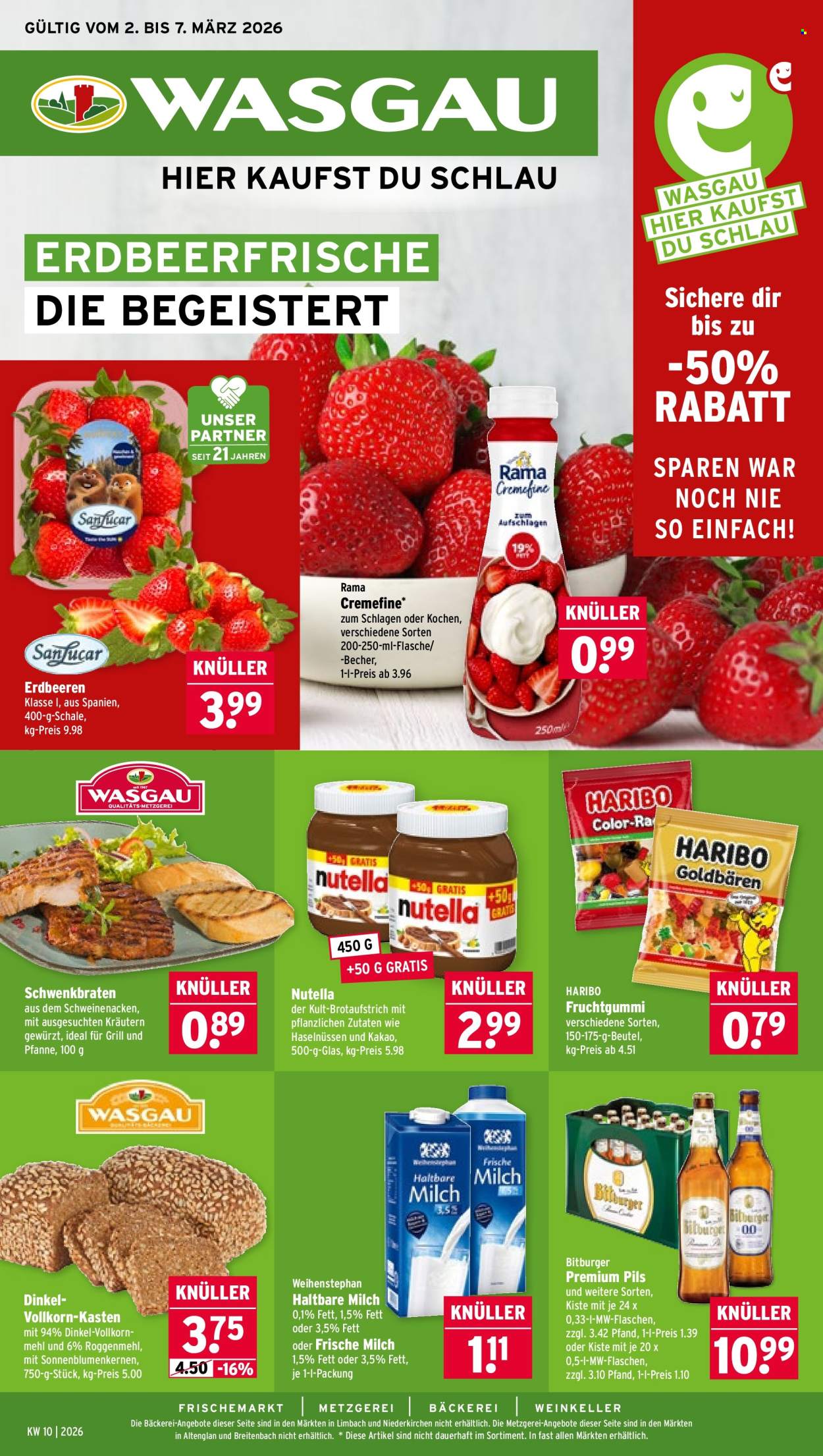 Wasgau Prospekte  - 2.03.2026 - 7.03.2026. Seite 1