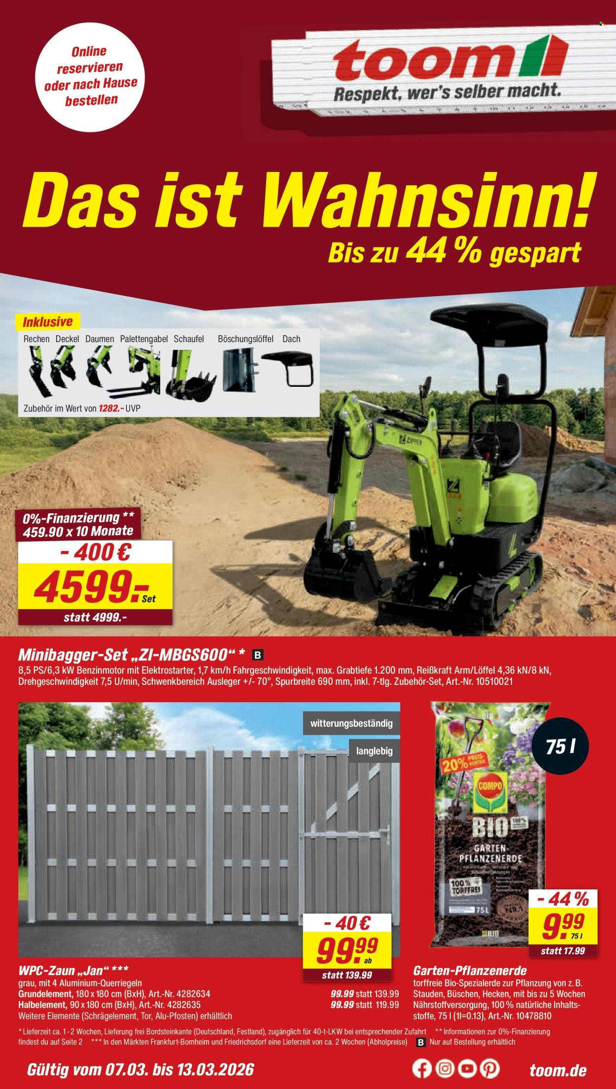 toom Baumarkt Prospekte  - 7.03.2026 - 13.03.2026. Seite 1