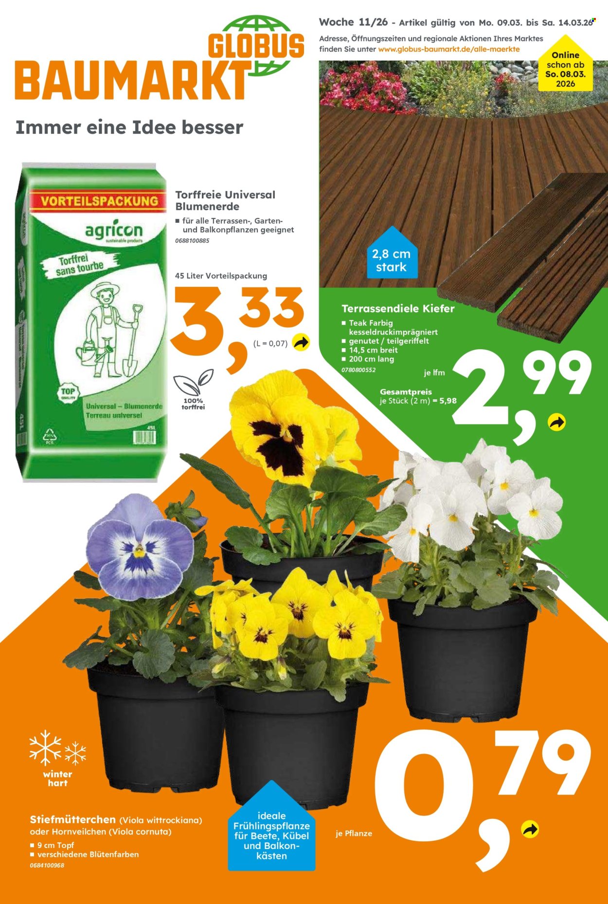 Globus Baumarkt Prospekte  - 9.03.2026 - 14.03.2026. Seite 1