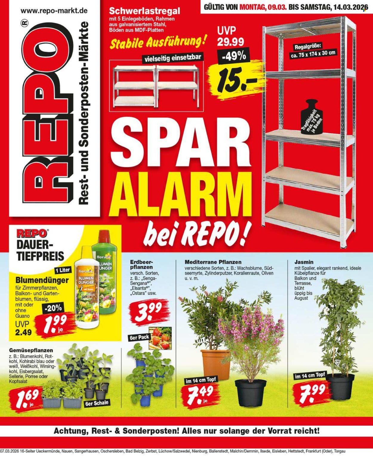 Repo Prospekte  - 9.03.2026 - 14.03.2026. Seite 1