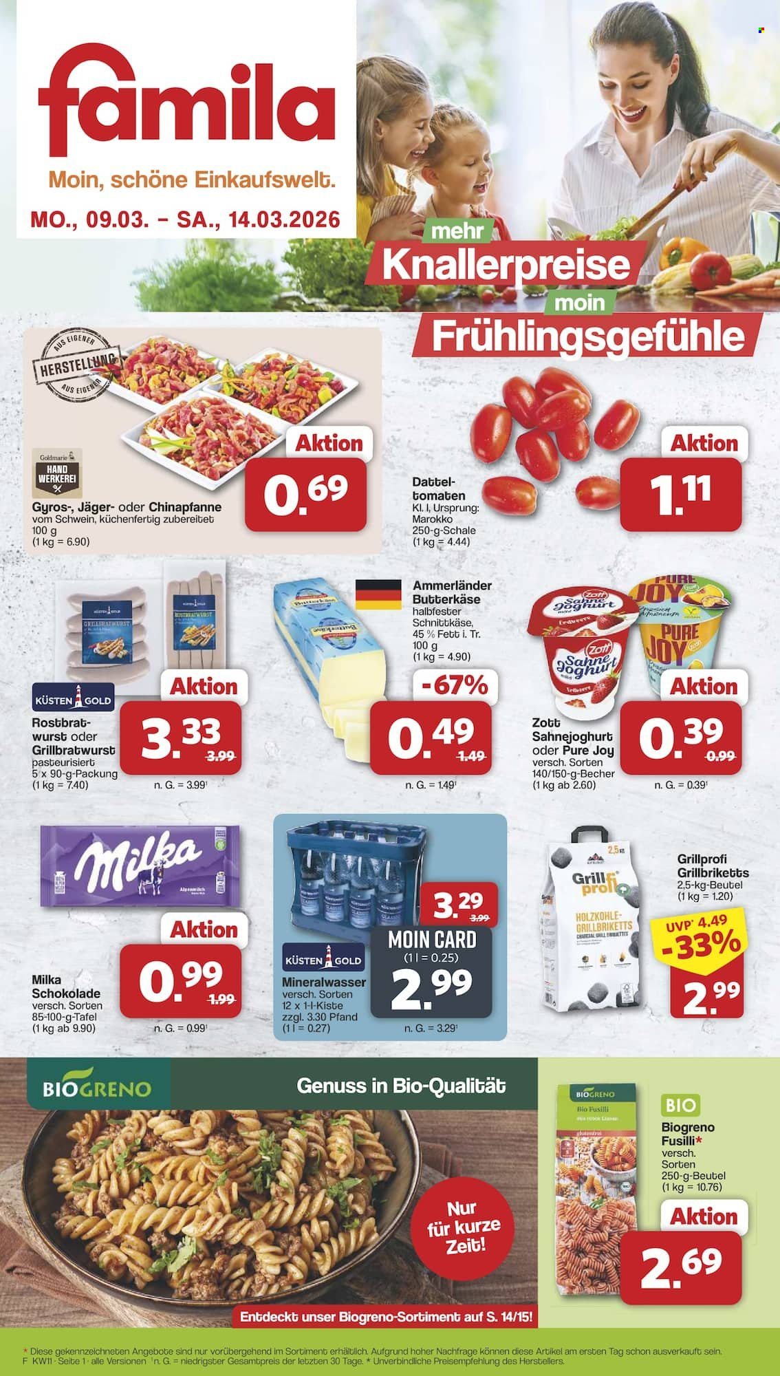 famila Prospekte  - 9.03.2026 - 14.03.2026. Seite 1
