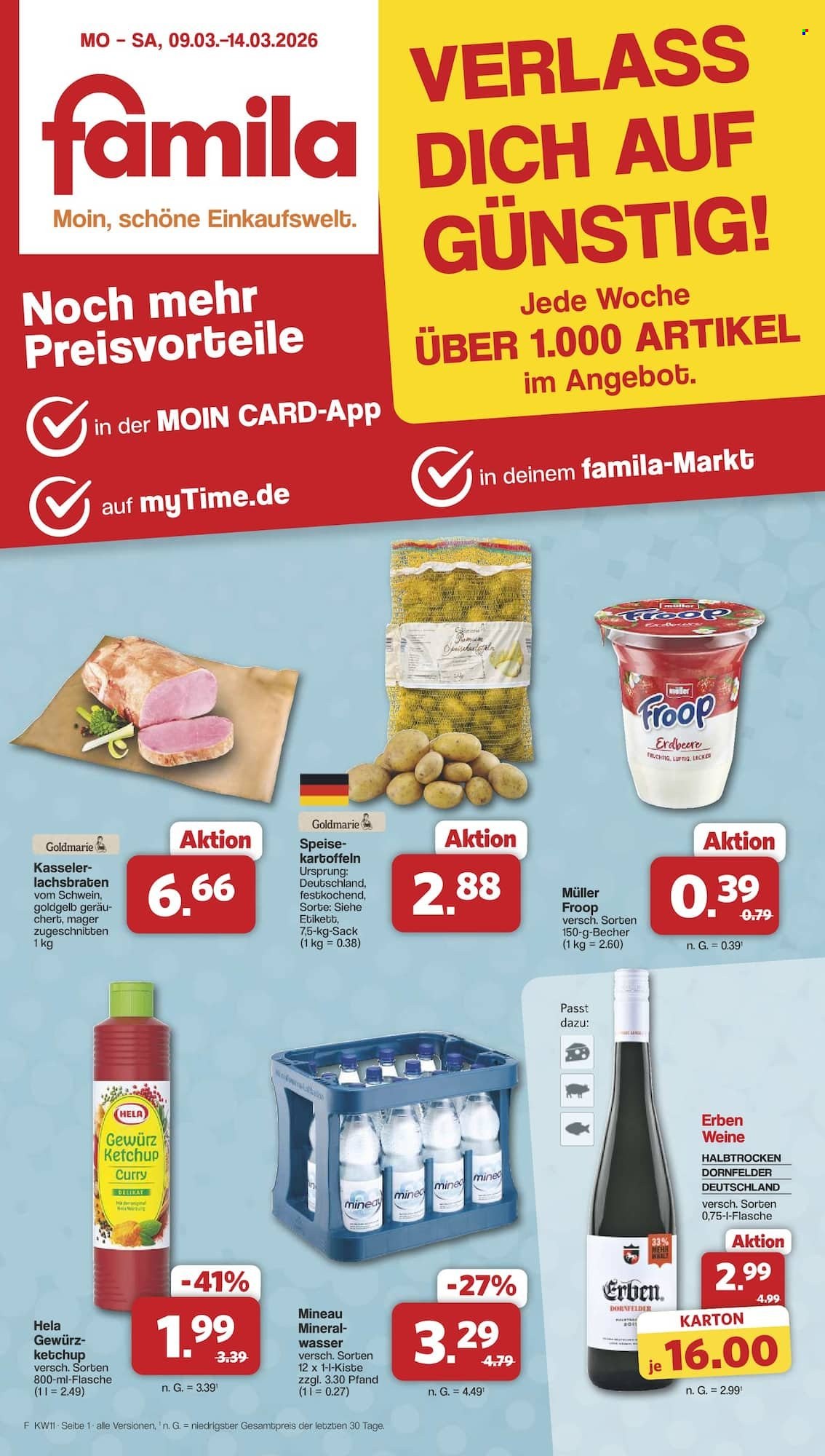 famila Prospekte  - 9.03.2026 - 14.03.2026. Seite 1