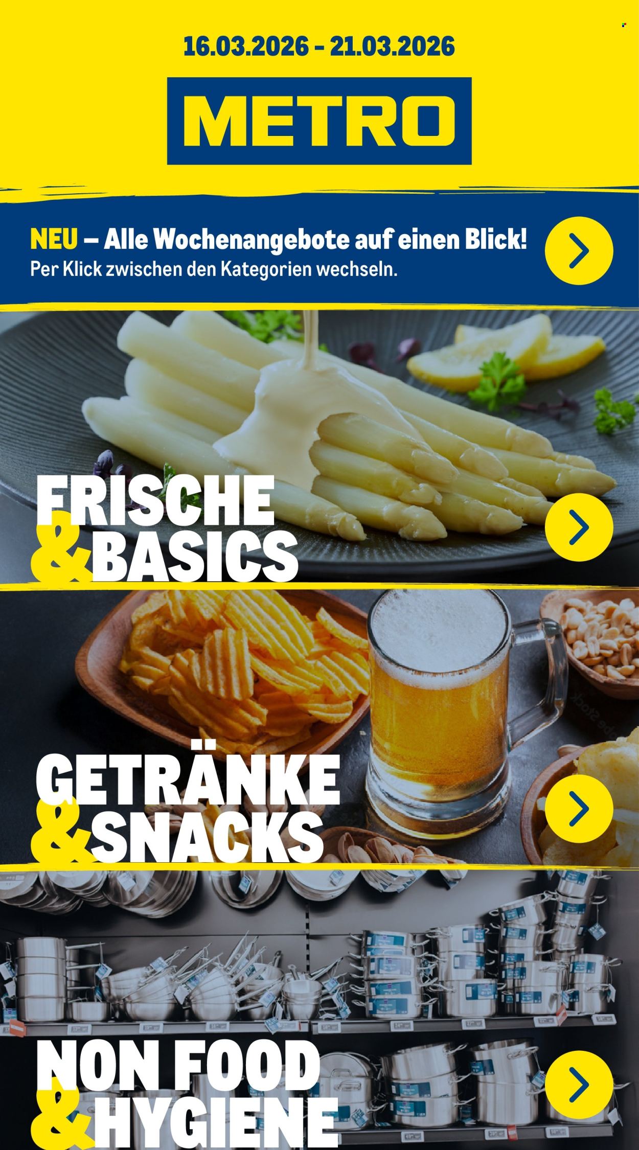 Metro Prospekte  - 16.03.2026 - 21.03.2026. Seite 1