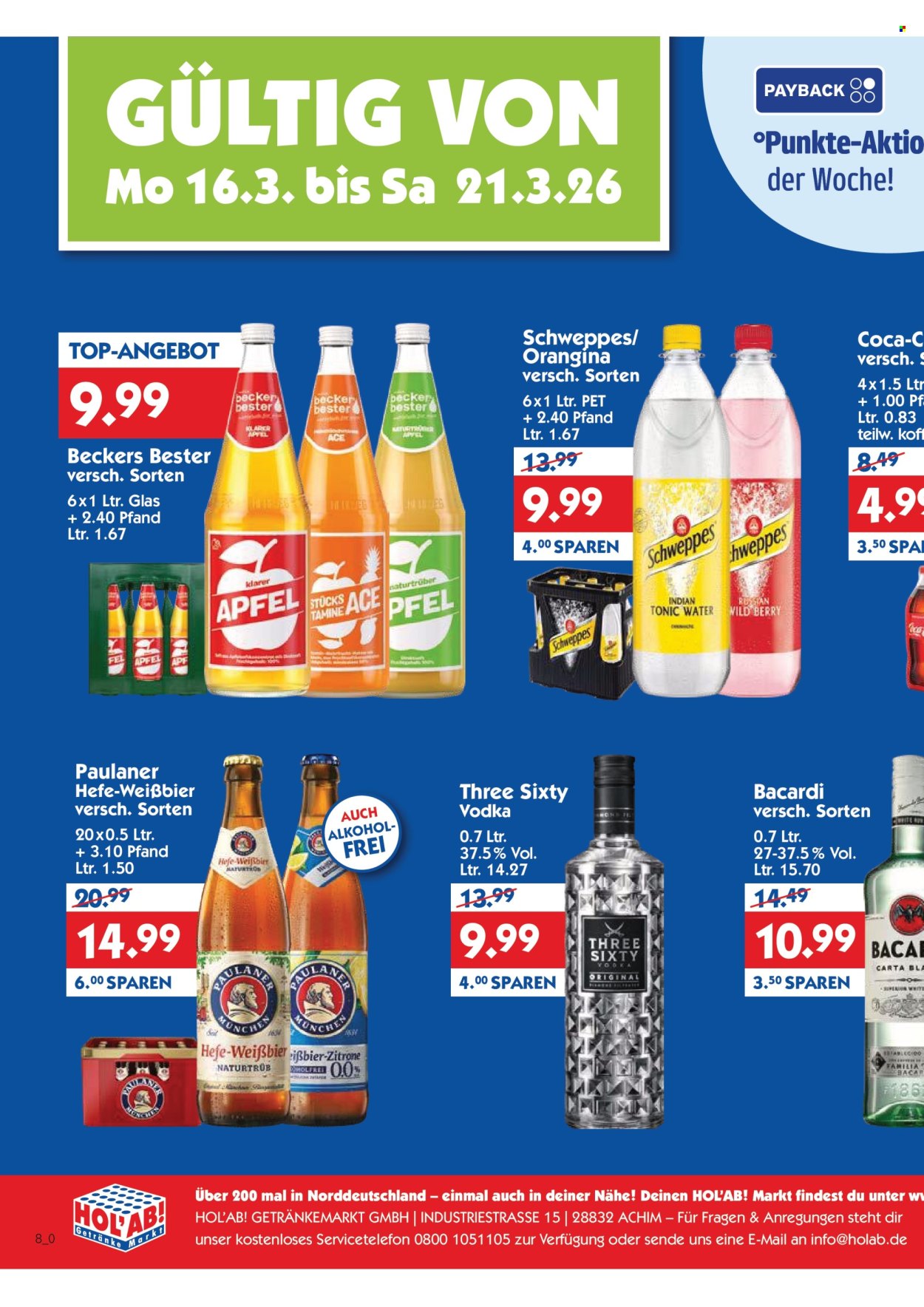 Hol'ab! Getränkemarkt Prospekte  - 16.03.2026 - 21.03.2026. Seite 2