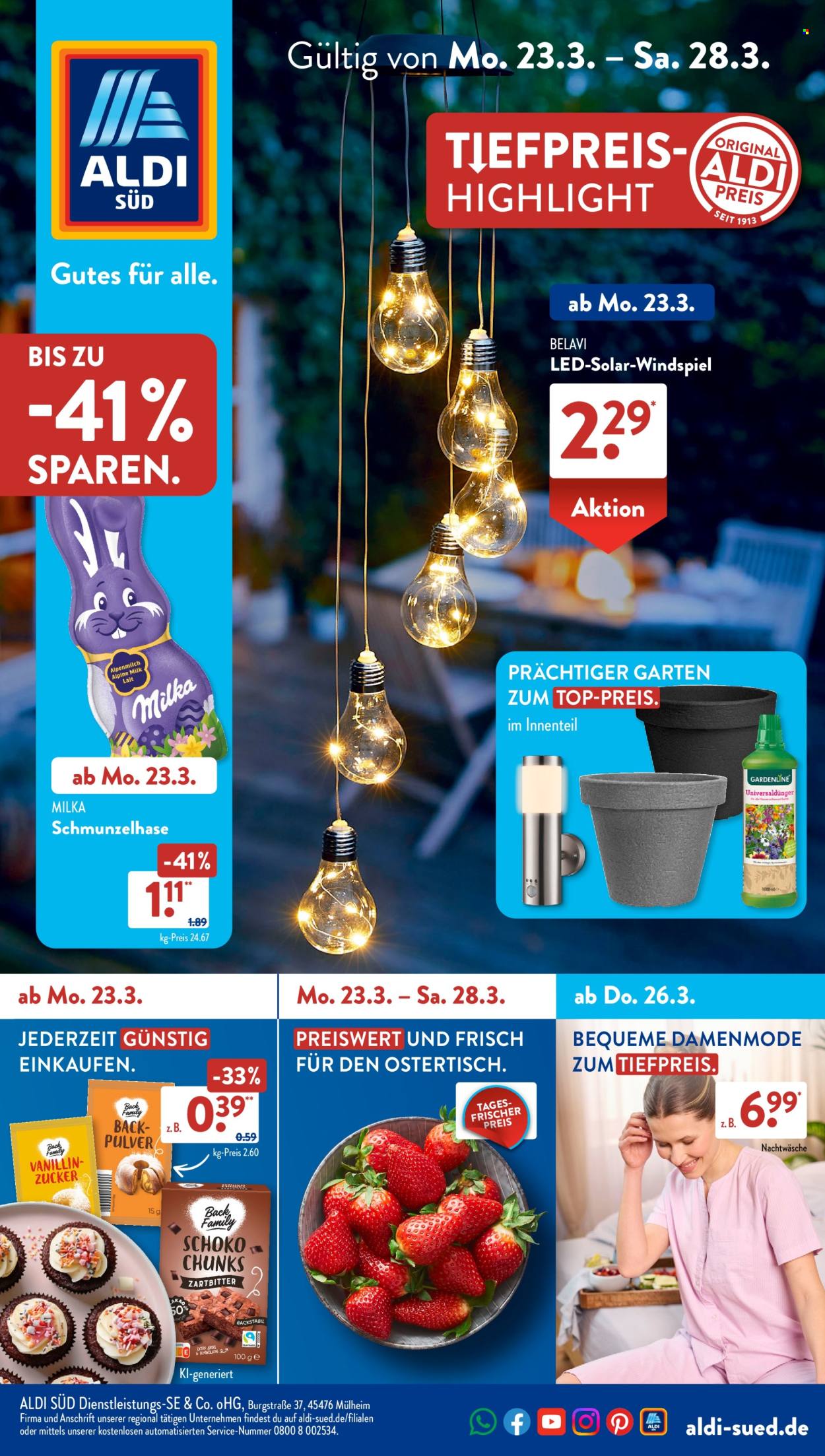 ALDI SÜD Prospekte  - 23.03.2026 - 28.03.2026. Seite 1