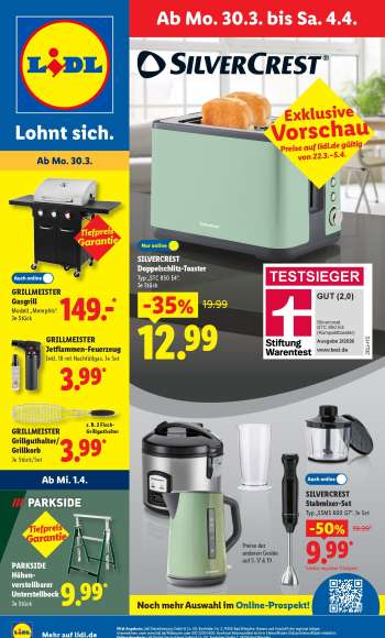 Prospekte Lidl - 30.03.2026 - 4.04.2026.