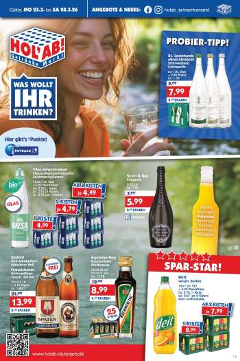 Prospekte Hol'ab! Getränkemarkt - 23.03.2026 - 28.03.2026.