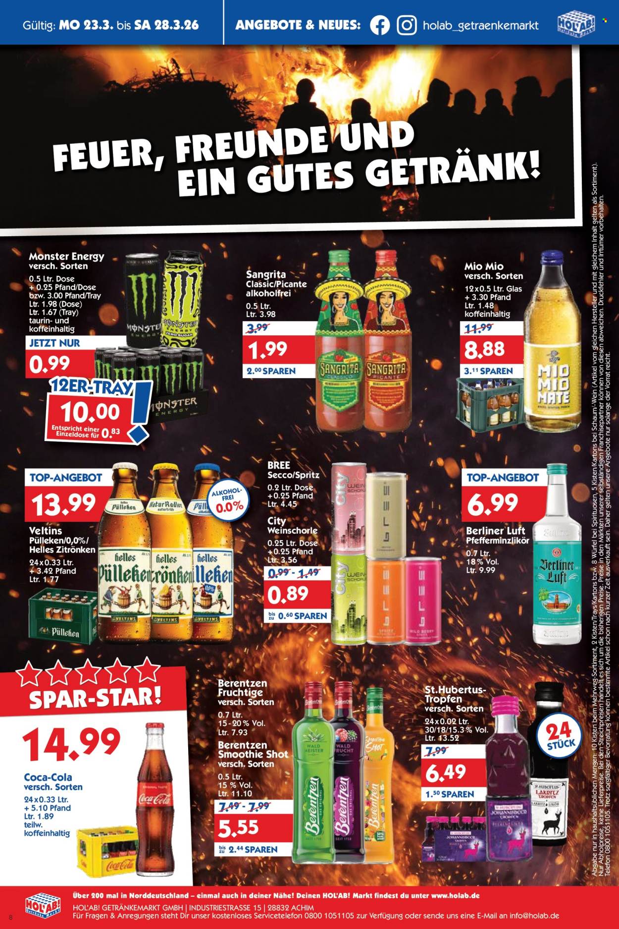 Hol'ab! Getränkemarkt Prospekte  - 23.03.2026 - 28.03.2026. Seite 8